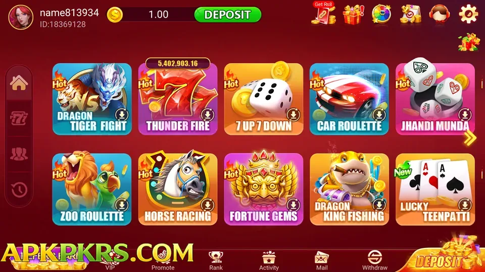 3Patti HOT game lobby screen