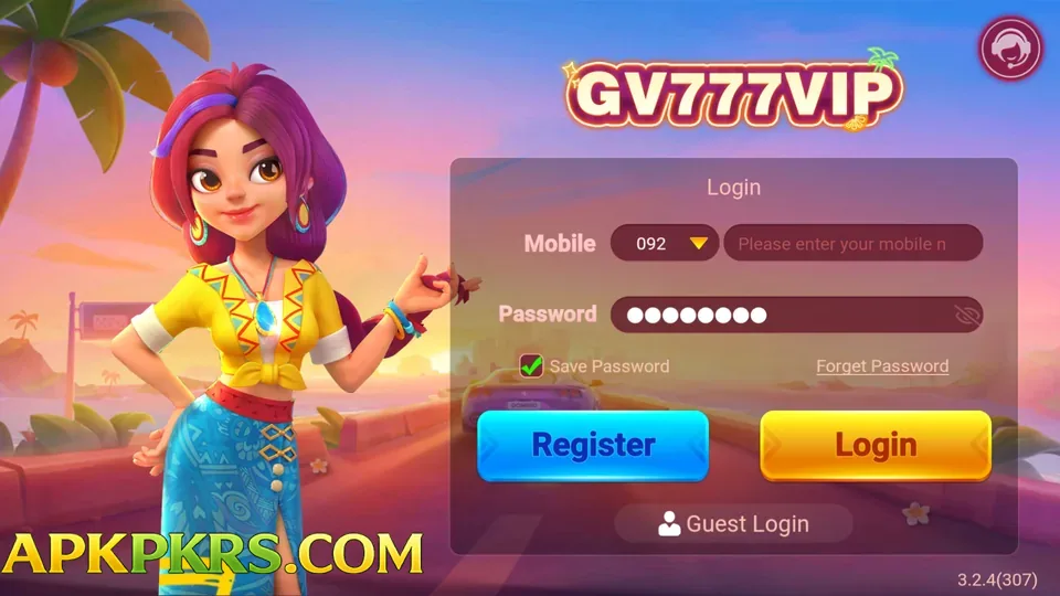 GV777 game login screen