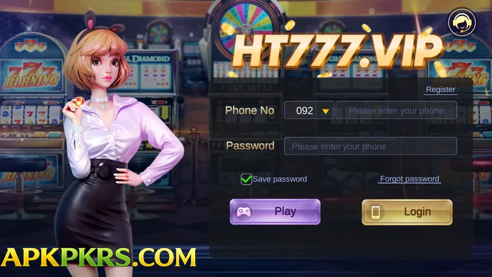 HT777 game login screen