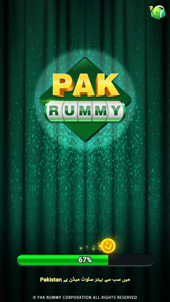 Pak Rummy Game loading screen